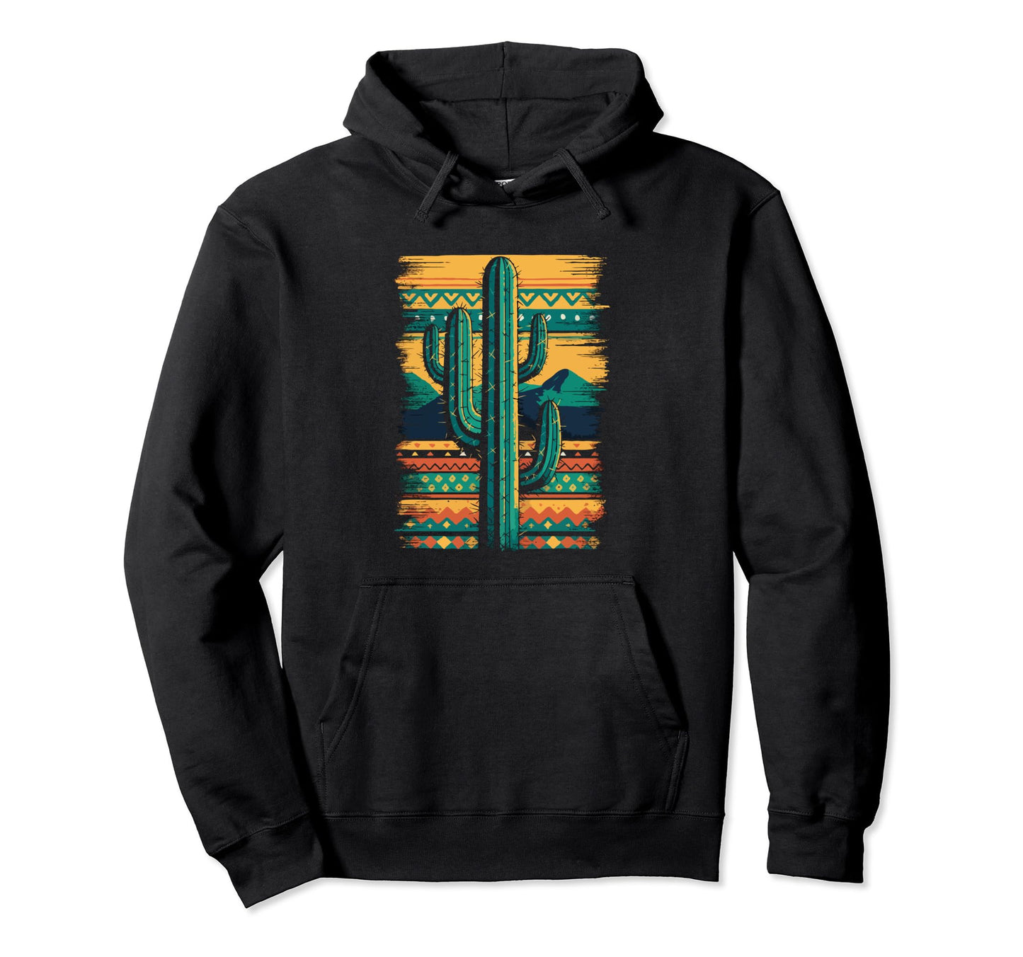 Cactus Serape Succulent Plant Cacti Hoodie - Graphic Print for Adults - T-Shirt, Sweatshirt, Hoodie