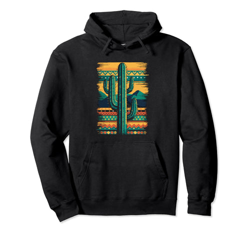 Cactus Serape Succulent Plant Cacti Hoodie - Graphic Print for Adults - T-Shirt, Sweatshirt, Hoodie