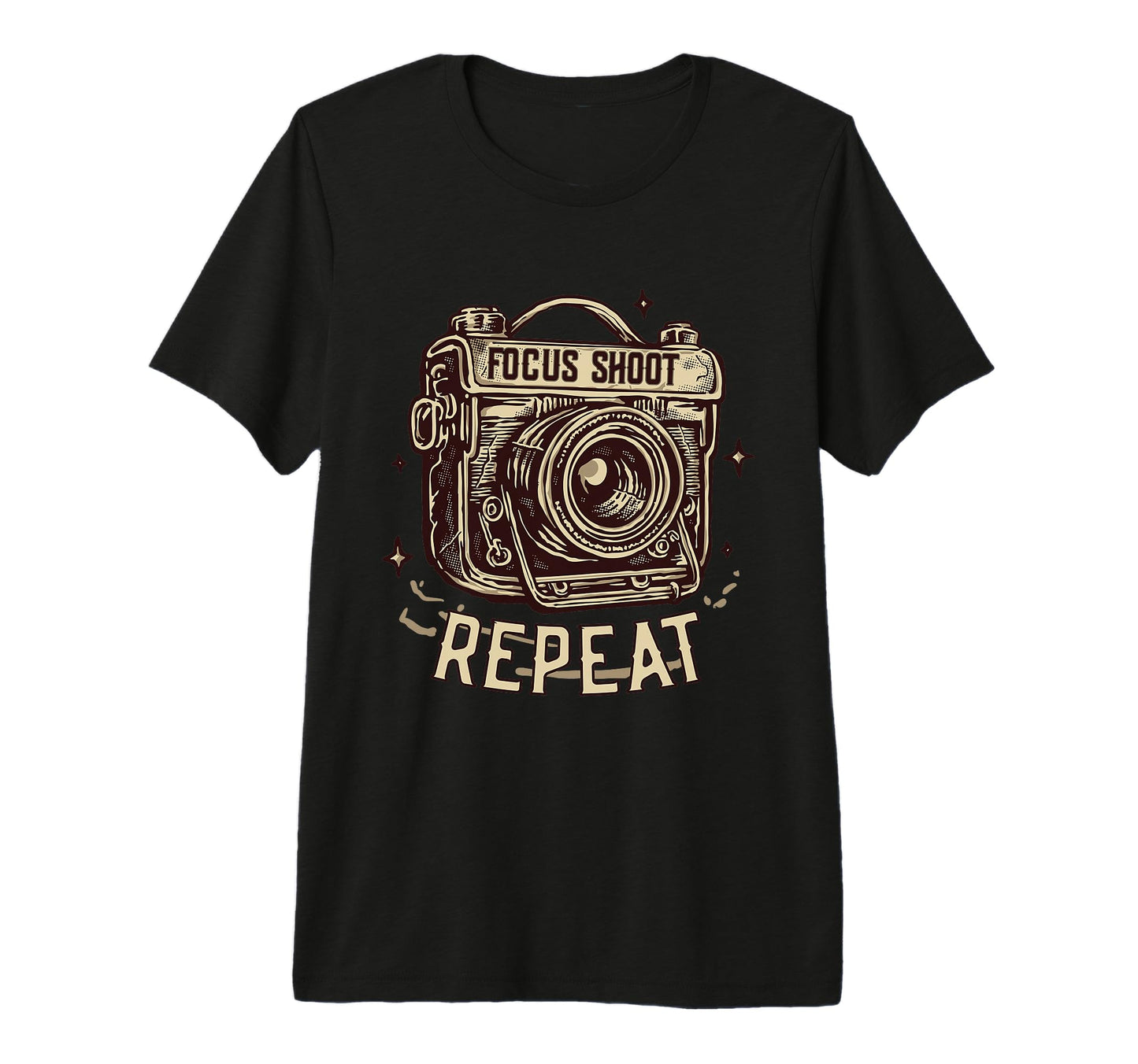 Focus Shoot Repeat Camera T-Shirt - Aesthetic Graphic Men Women - T-Shirt, Sweatshirt, Hoodie
