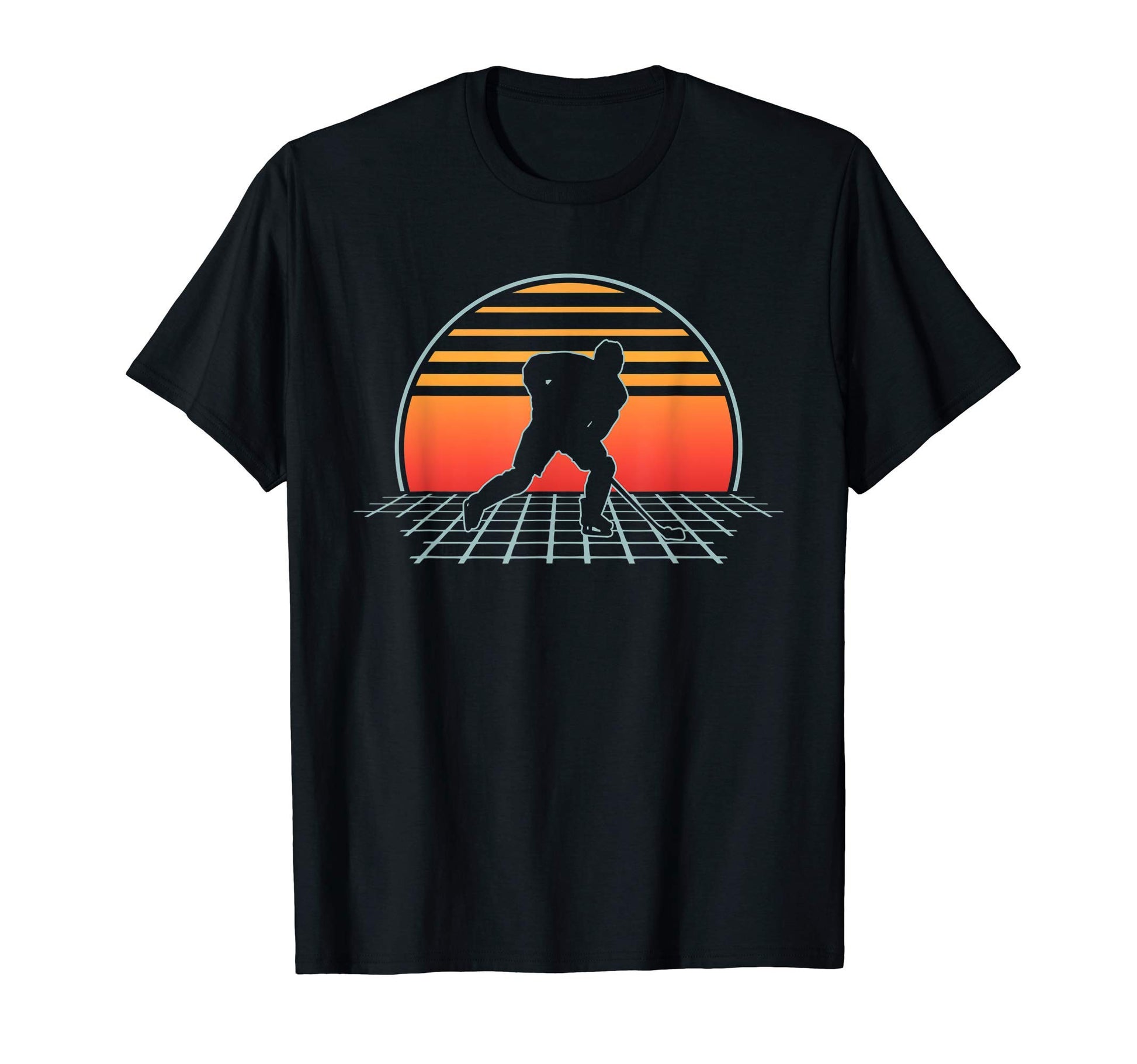 Hockey Player 80S Vaporwave Aesthetic T-Shirt - Custom Art Print for Adults - T-Shirt, Sweatshirt, Hoodie