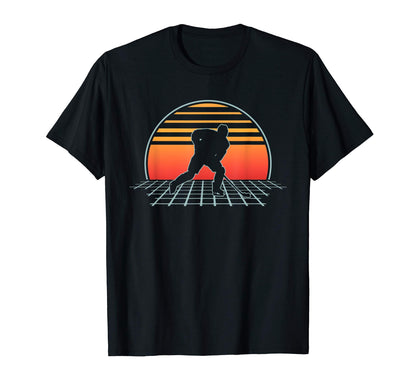 Hockey Player 80S Vaporwave Aesthetic T-Shirt - Custom Art Print for Adults - T-Shirt, Sweatshirt, Hoodie