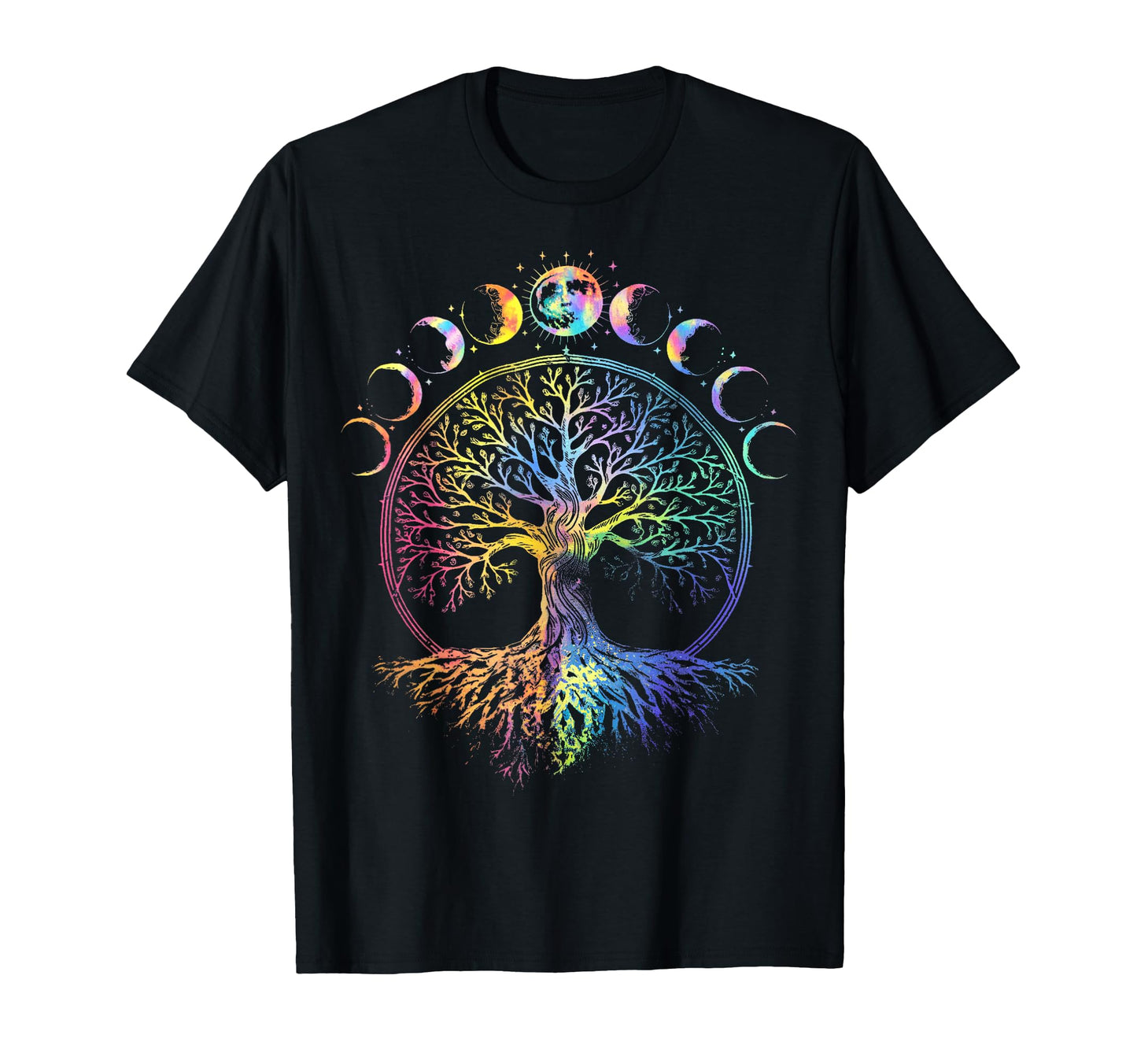 Boho Life Tree Phases Moon Bohemian T-Shirt - Fun Novelty Design Unisex - T-Shirt, Sweatshirt, Hoodie