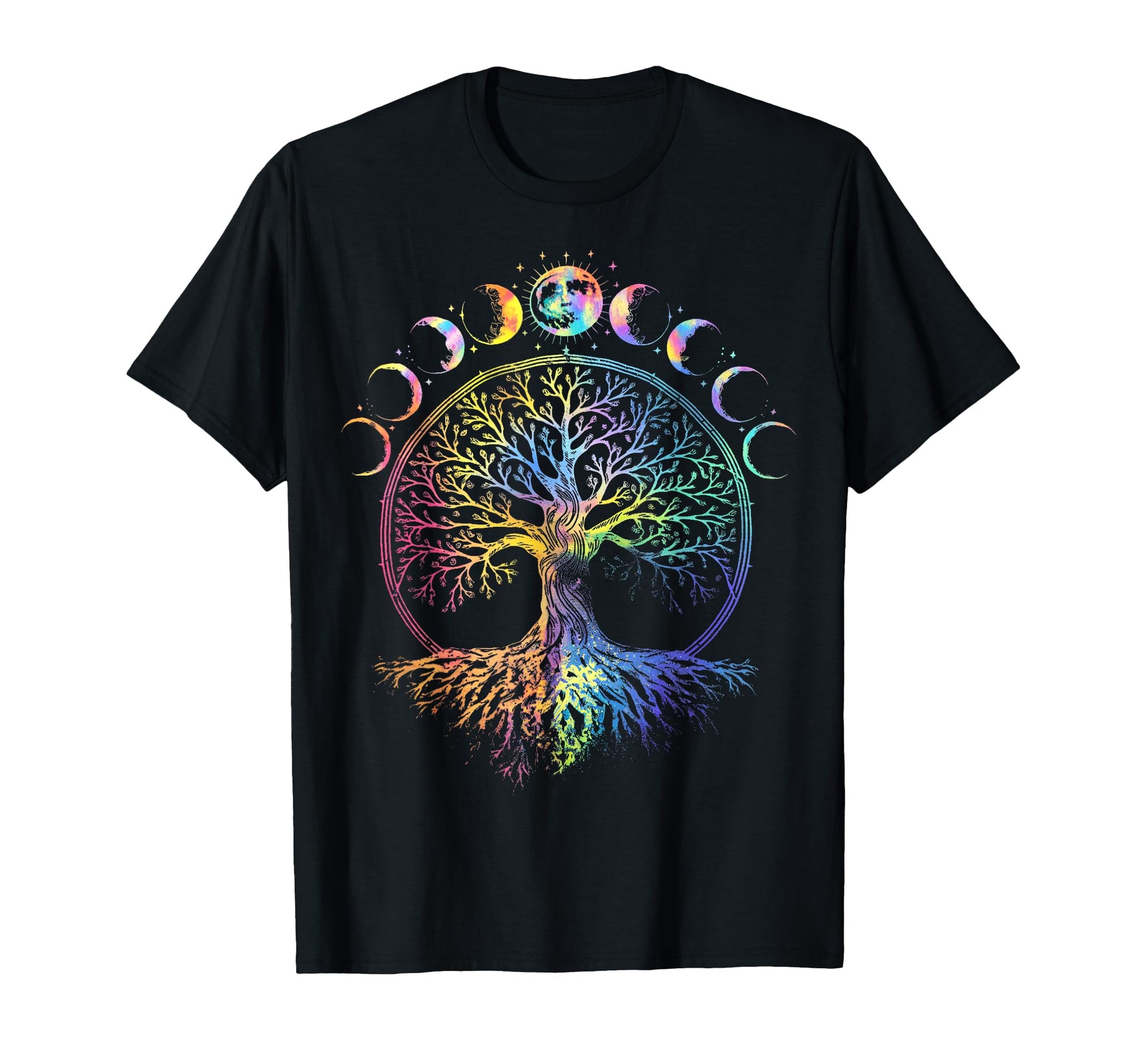 Boho Life Tree Phases Moon Bohemian T-Shirt - Fun Novelty Design Unisex - T-Shirt, Sweatshirt, Hoodie