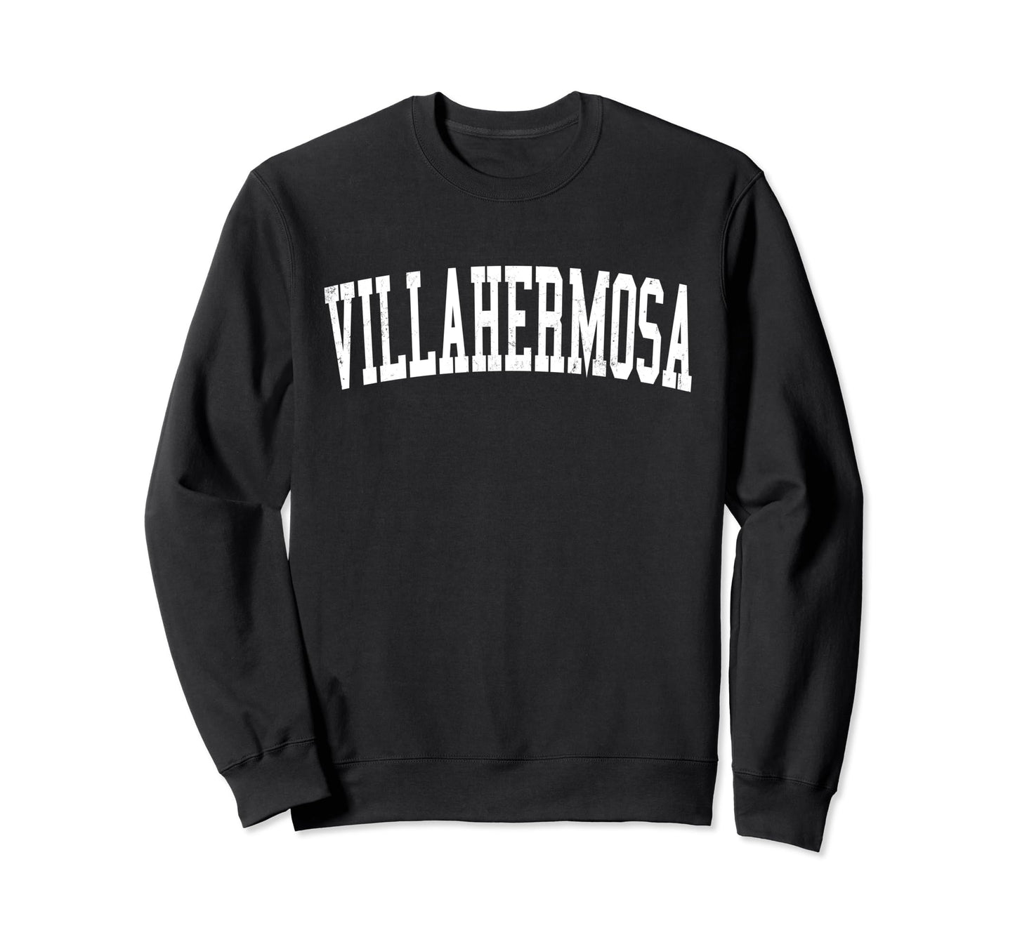 Villahermosa Mexico Distressed White Sweatshirt - Novelty Apparel Unisex - T-Shirt, Sweatshirt, Hoodie