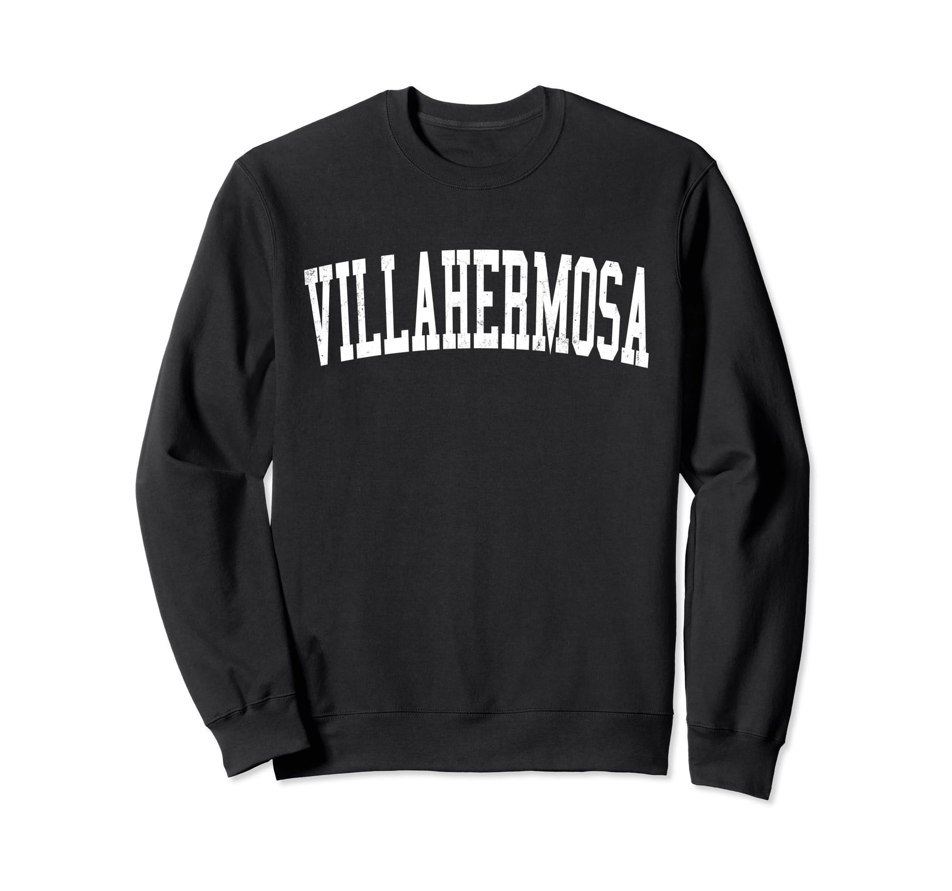 Villahermosa Mexico Distressed White Sweatshirt - Novelty Apparel Unisex - T-Shirt, Sweatshirt, Hoodie