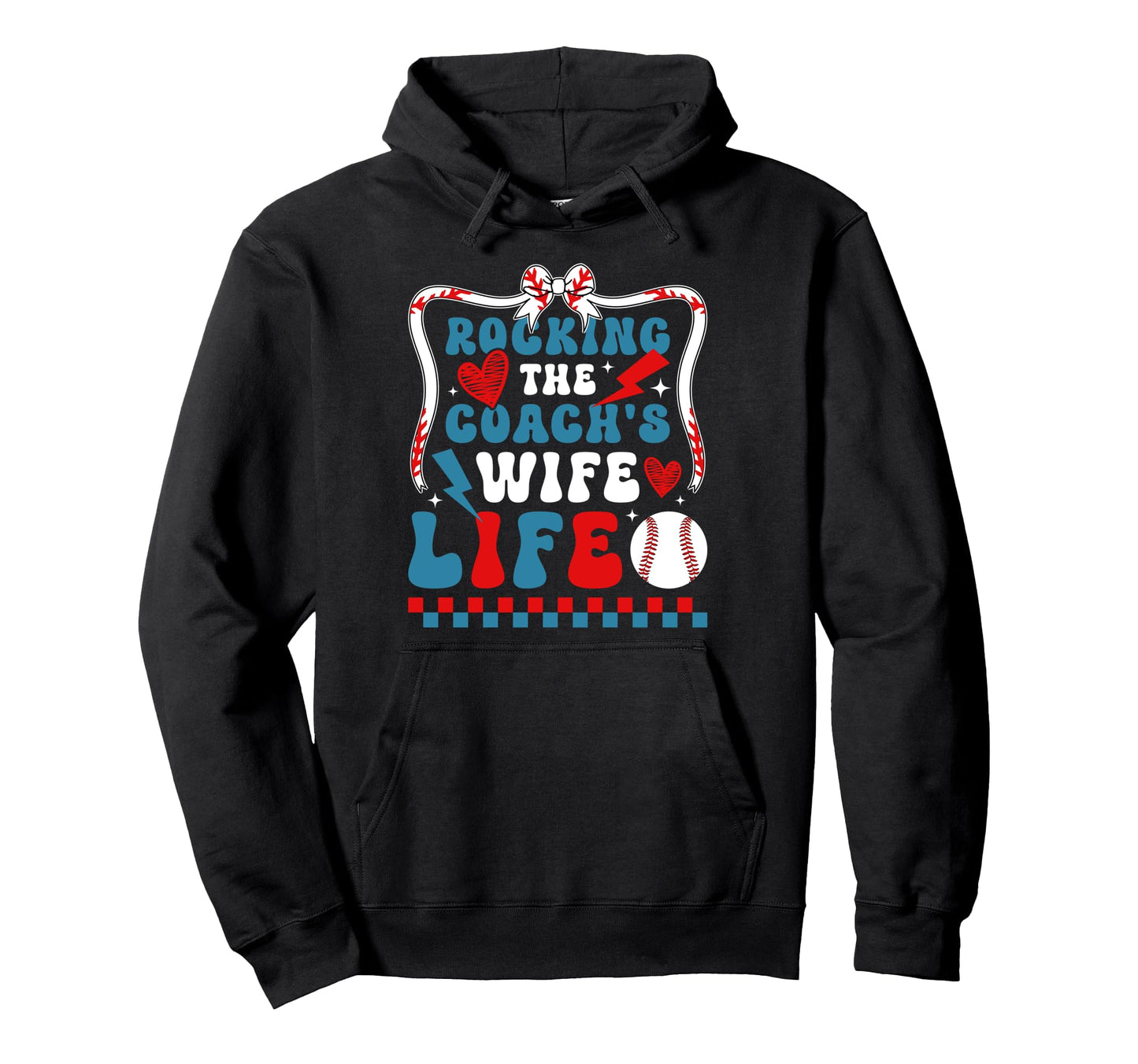 Rocking Baseball Coachs Wife Life Hoodie - Minimalist Print Unisex - T-Shirt, Sweatshirt, Hoodie