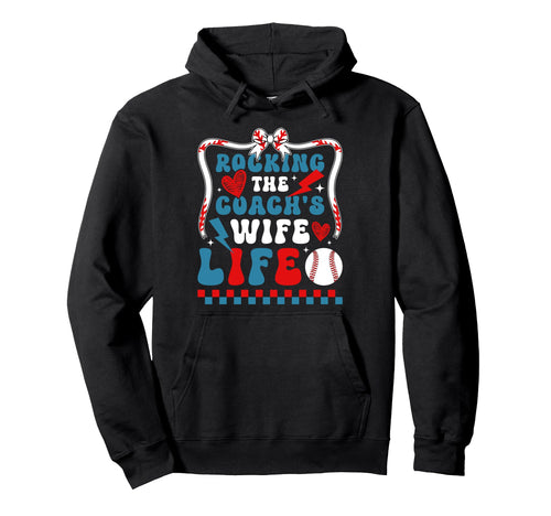 Rocking Baseball Coachs Wife Life Hoodie - Minimalist Print Unisex - T-Shirt, Sweatshirt, Hoodie