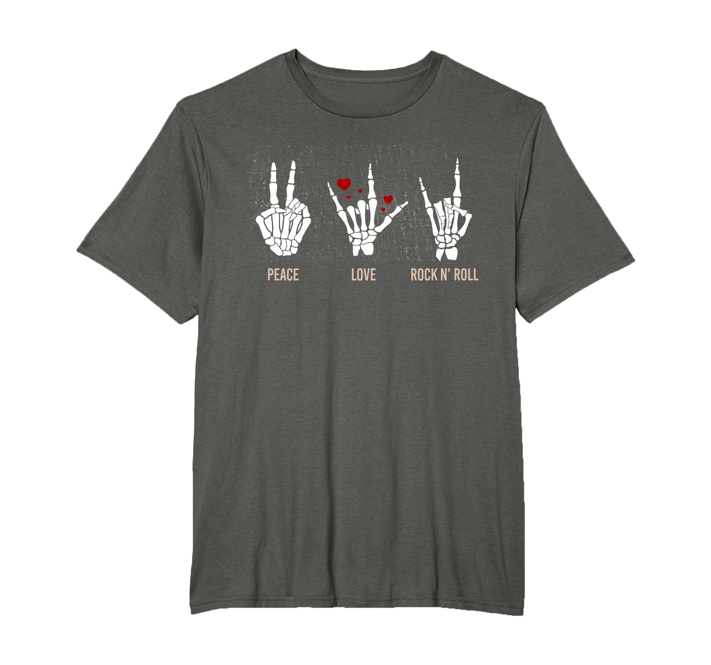 Peace Love Rock N Roll Guitar Hippie T-Shirt - Trendy Graphic Men Women - T-Shirt, Sweatshirt, Hoodie