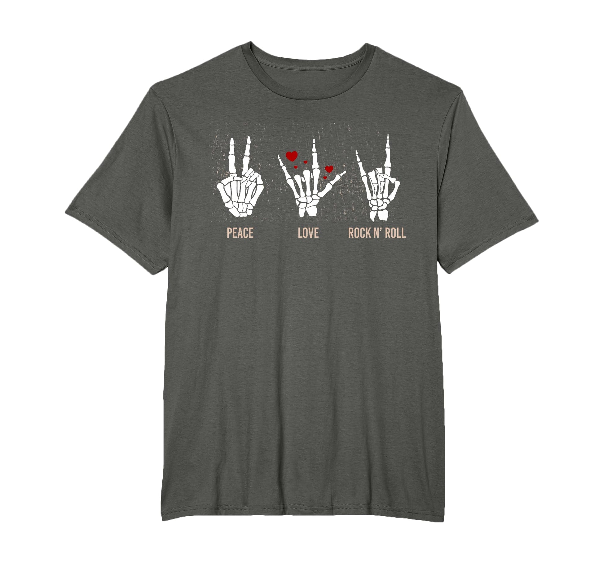 Peace Love Rock N Roll Guitar Hippie T-Shirt - Trendy Graphic Men Women - T-Shirt, Sweatshirt, Hoodie