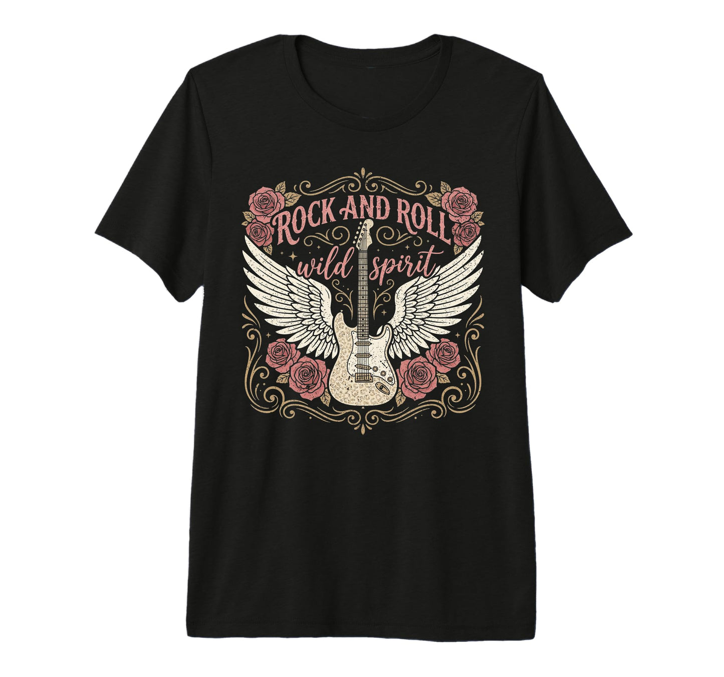 Rock And Roll Guitar Rock Music Heavy Hard T-Shirt - Graphic Print Unisex - T-Shirt, Sweatshirt, Hoodie