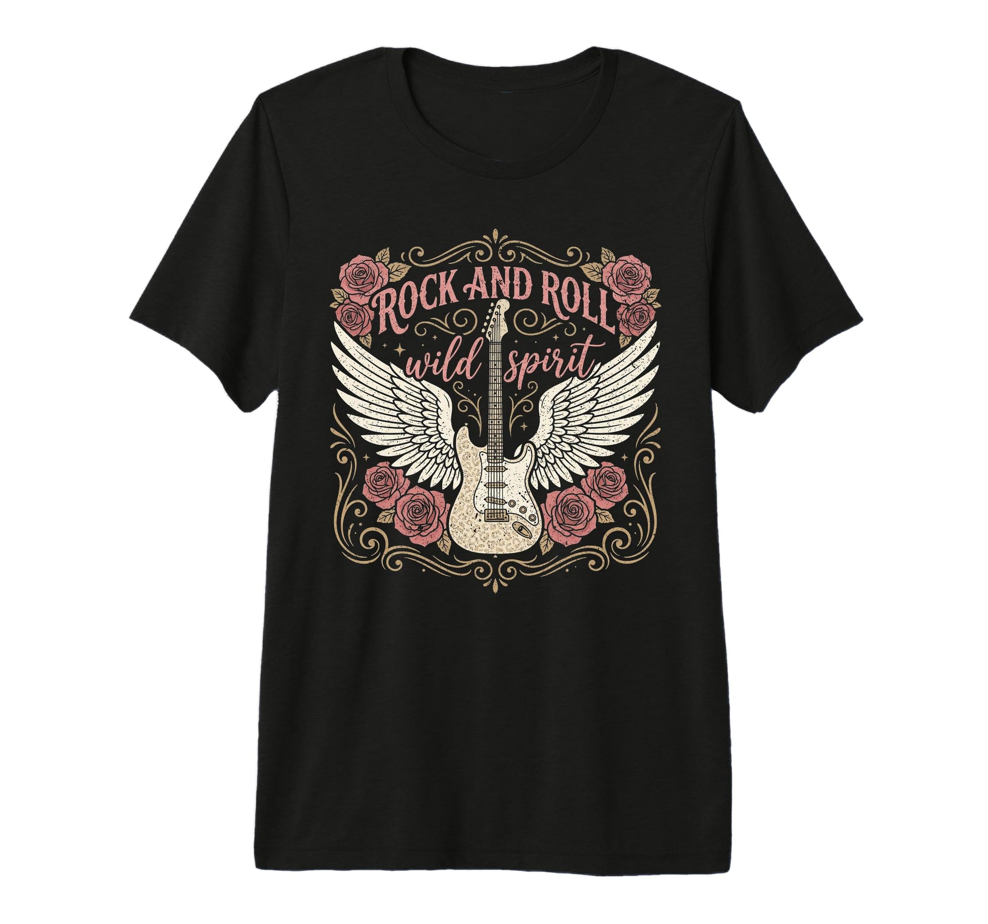 Rock And Roll Guitar Rock Music Heavy Hard T-Shirt - Graphic Print Unisex - T-Shirt, Sweatshirt, Hoodie