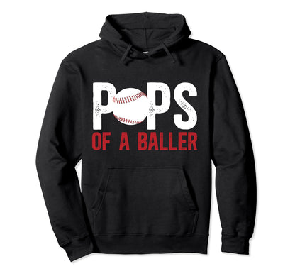 Pops Baller Baseball Pops Baseball Hoodie - Aesthetic Graphic for Adults - T-Shirt, Sweatshirt, Hoodie