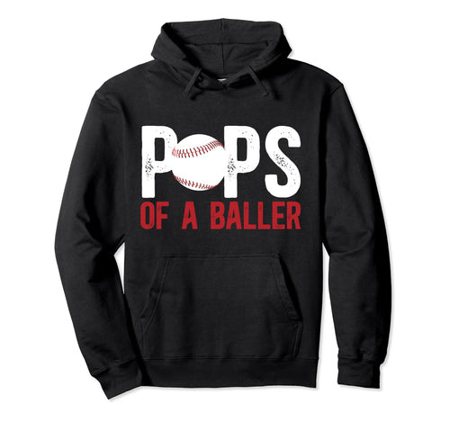 Pops Baller Baseball Pops Baseball Hoodie - Aesthetic Graphic for Adults - T-Shirt, Sweatshirt, Hoodie