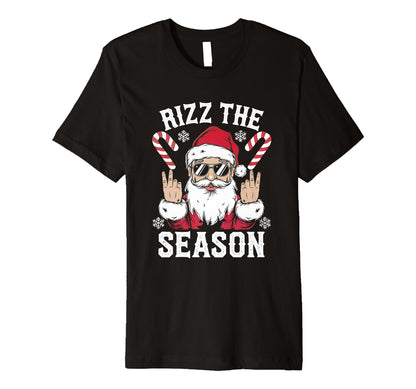 Punk Rock Rizz Season Funny Santa T-Shirt - Custom Art Print Men Women - T-Shirt, Sweatshirt, Hoodie