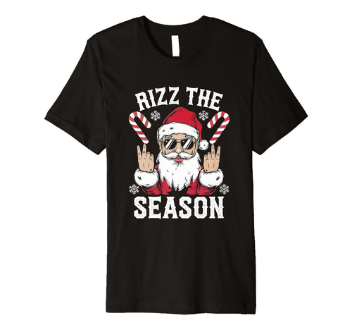 Punk Rock Rizz Season Funny Santa T-Shirt - Custom Art Print Men Women - T-Shirt, Sweatshirt, Hoodie
