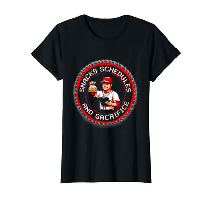 Baseball Mom Snacks Schedules And T-Shirt - Minimalist Print Unisex - T-Shirt, Sweatshirt, Hoodie