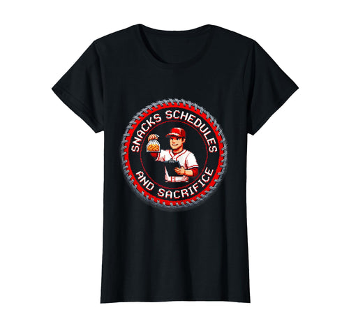 Baseball Mom Snacks Schedules And T-Shirt - Minimalist Print Unisex - T-Shirt, Sweatshirt, Hoodie