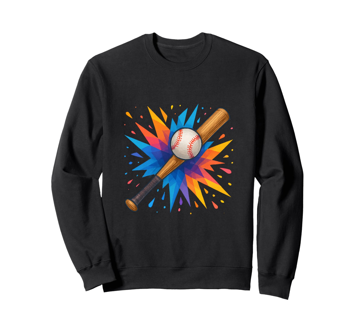 Rainbow Baseball Art Players And Game Sweatshirt - Novelty Apparel Unisex - T-Shirt, Sweatshirt, Hoodie