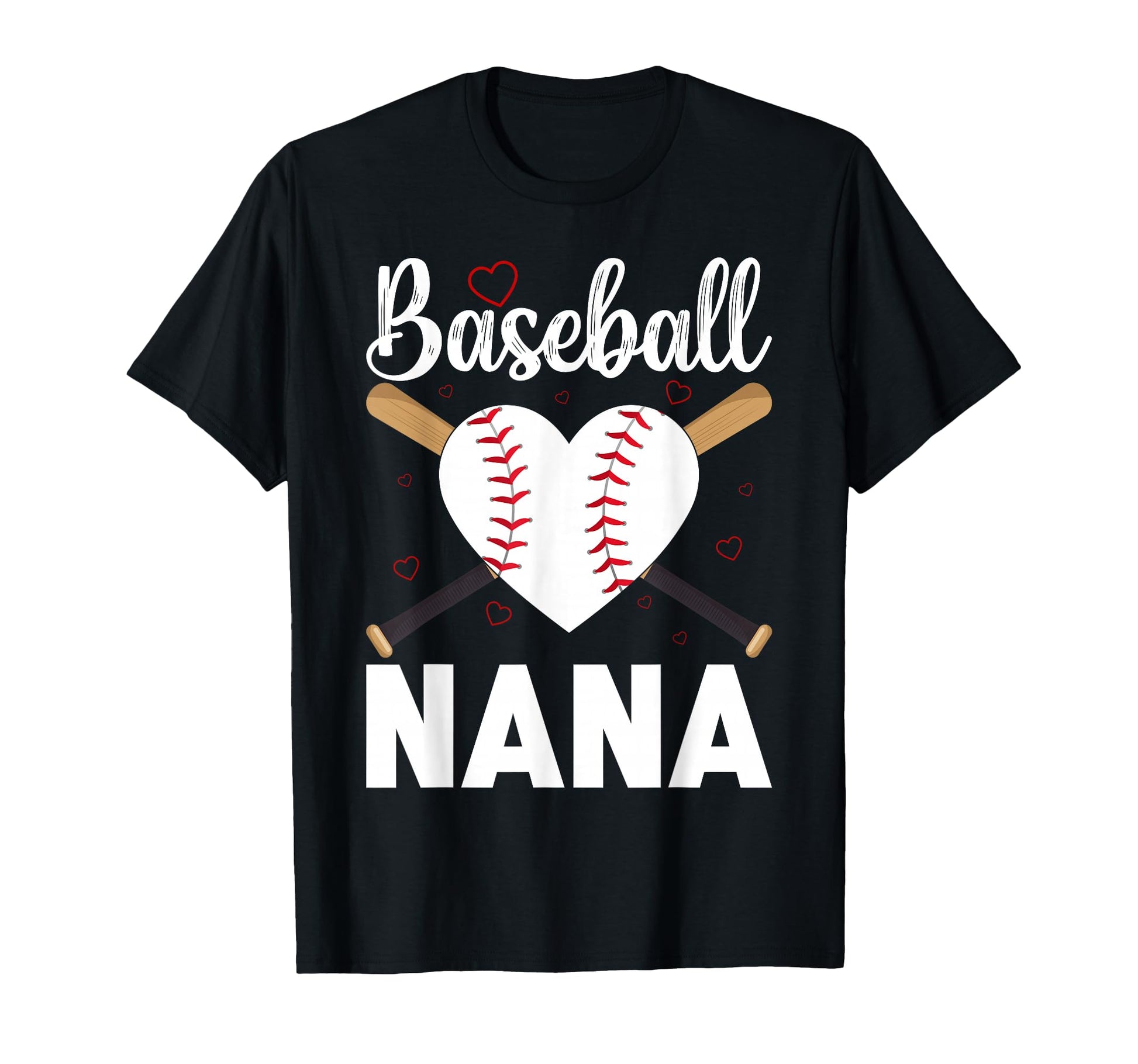 Baseball Heart Nana Baseball T-Shirt - Trendy Graphic Men Women - T-Shirt, Sweatshirt, Hoodie