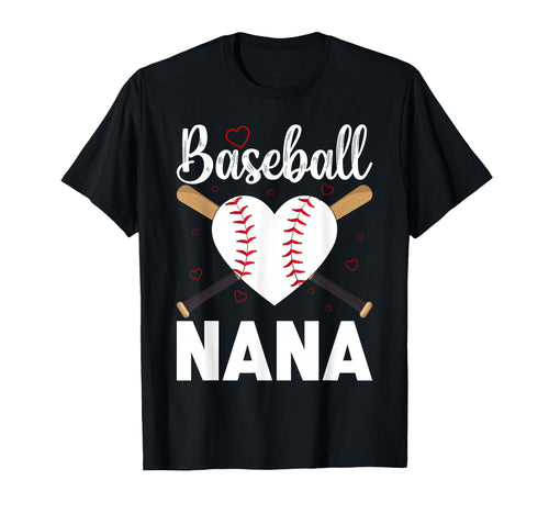 Baseball Heart Nana Baseball T-Shirt - Trendy Graphic Men Women - T-Shirt, Sweatshirt, Hoodie