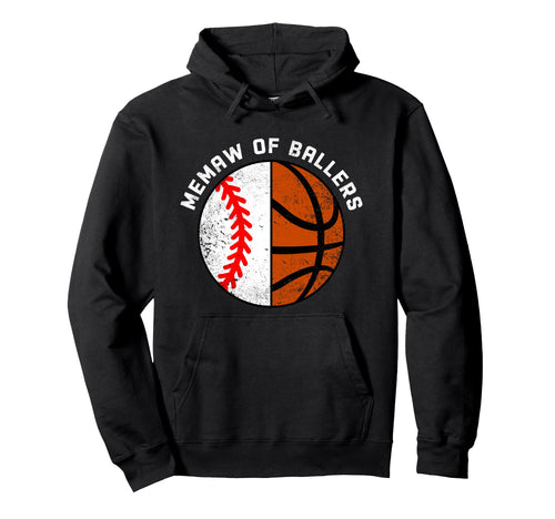 Memaw Ballers Funny Baseball Hoodie - Streetwear Style Men Women - T-Shirt, Sweatshirt, Hoodie