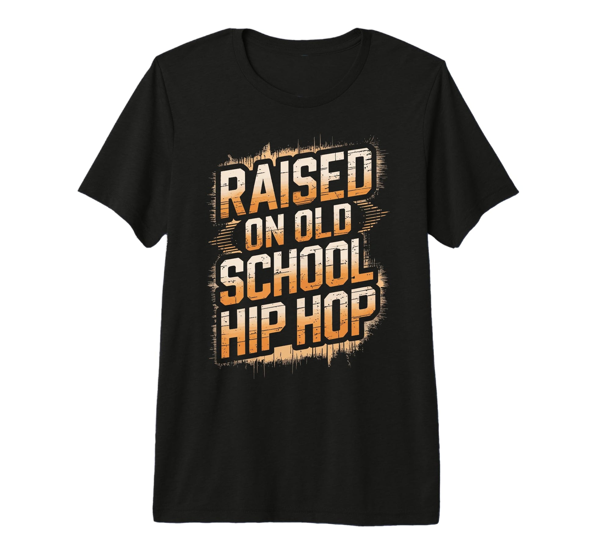 Raised Old School Hip Hop Tri Blend T-Shirt - Novelty Apparel Unisex - T-Shirt, Sweatshirt, Hoodie