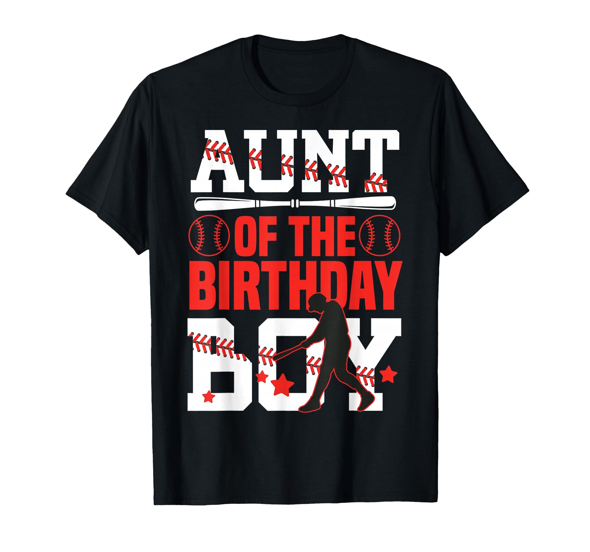 Aunt Birthday Baseball Bat Ball Family T-Shirt - Graphic Print Men Women - T-Shirt, Sweatshirt, Hoodie