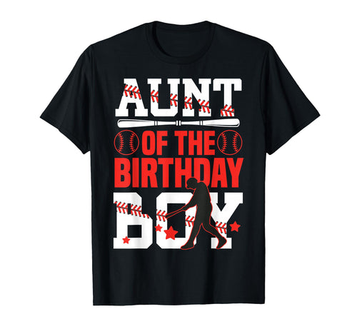 Aunt Birthday Baseball Bat Ball Family T-Shirt - Graphic Print Men Women - T-Shirt, Sweatshirt, Hoodie