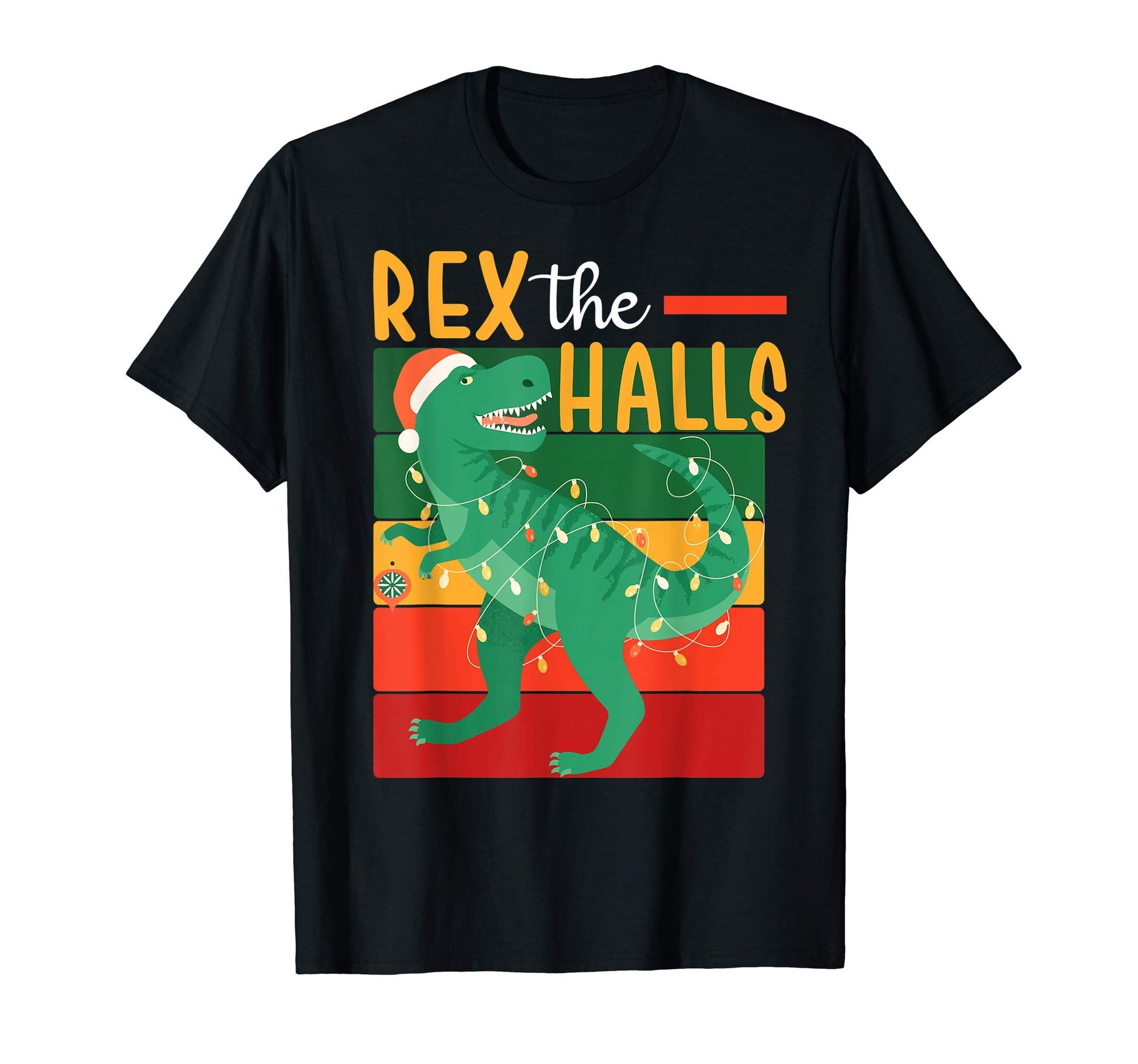 T Rex Dinosaur Rex Halls Stripes T-Shirt - Unique Graphic Unisex - T-Shirt, Sweatshirt, Hoodie