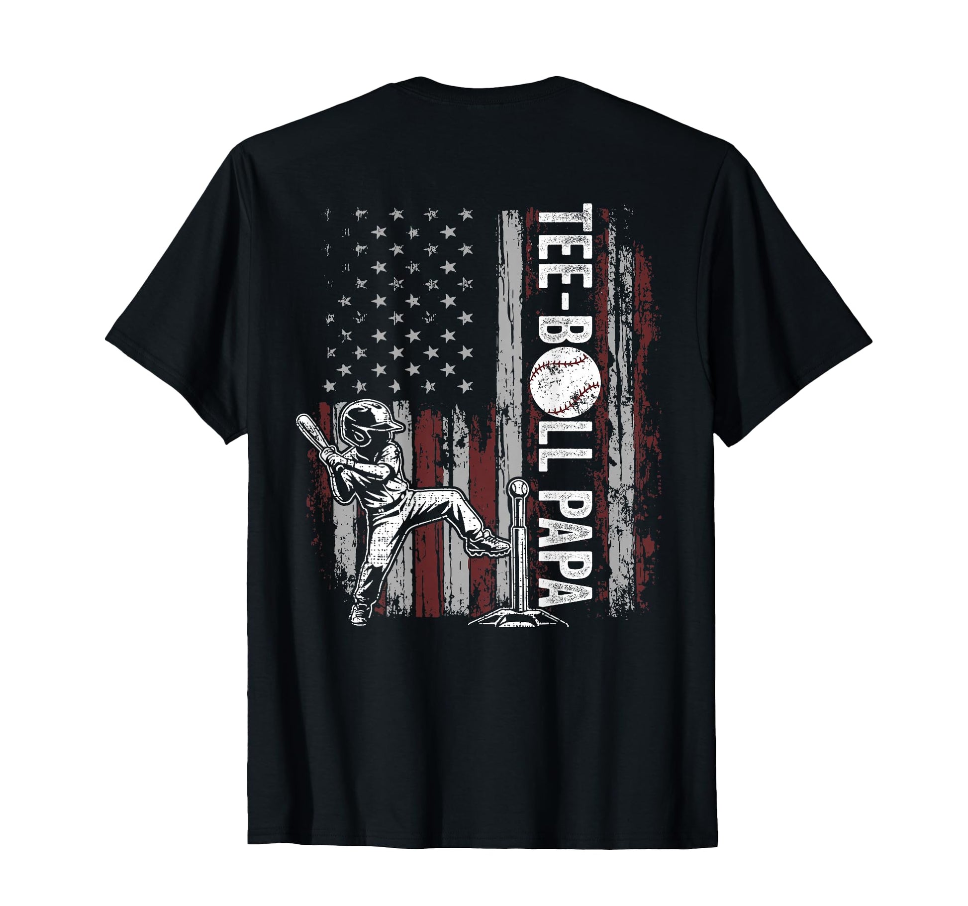 Ball Papa Us Flag Patriotic Grandpa T-Shirt - Unique Graphic Unisex - T-Shirt, Sweatshirt, Hoodie