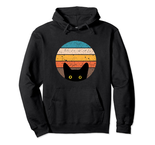 Peeking Cat Colors Rainbow Hoodie - Minimalist Print for Adults - T-Shirt, Sweatshirt, Hoodie