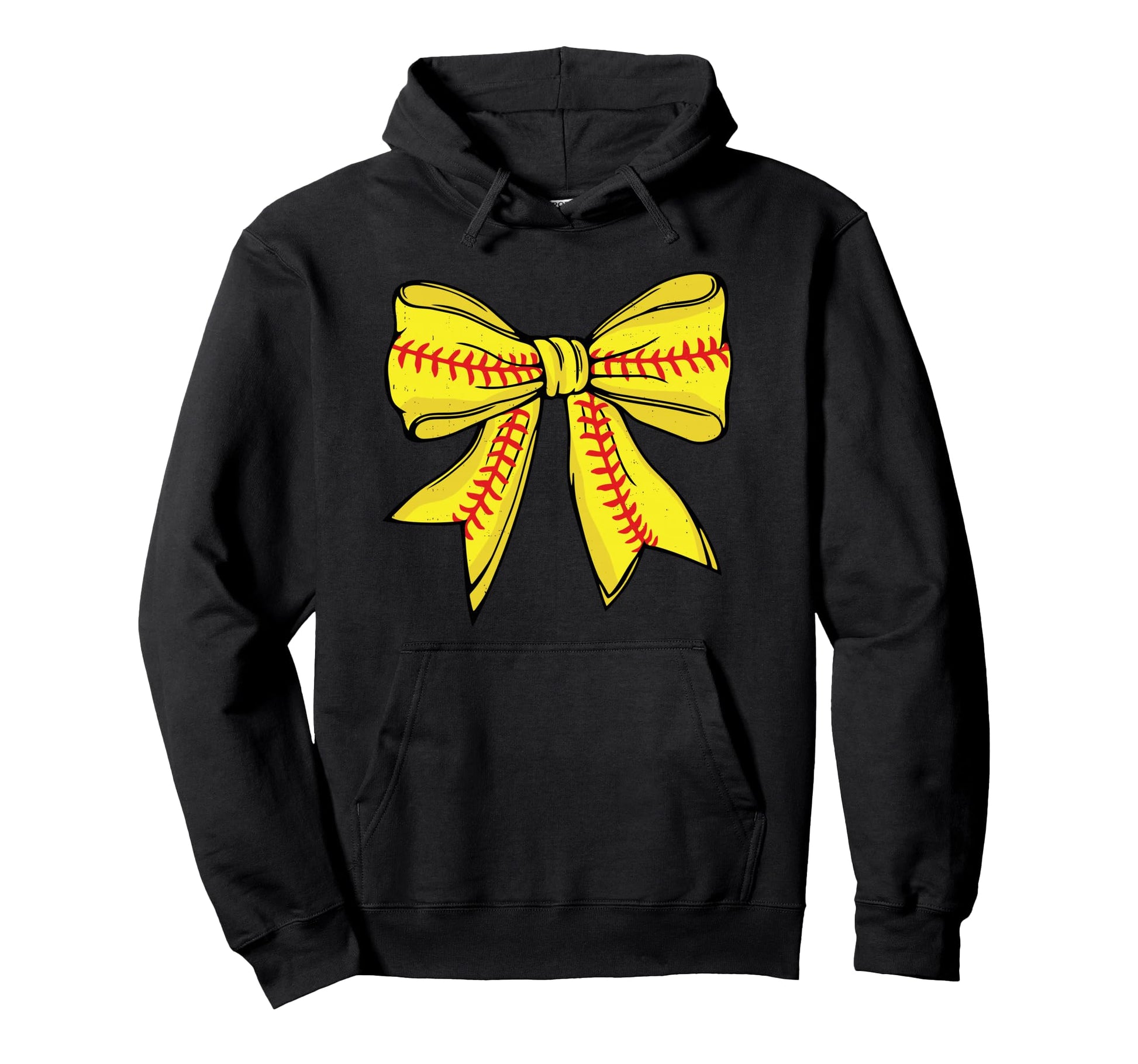 Softball Coquette Bow Cheer Mom Mama Hoodie - Fun Novelty Design Men Women - T-Shirt, Sweatshirt, Hoodie