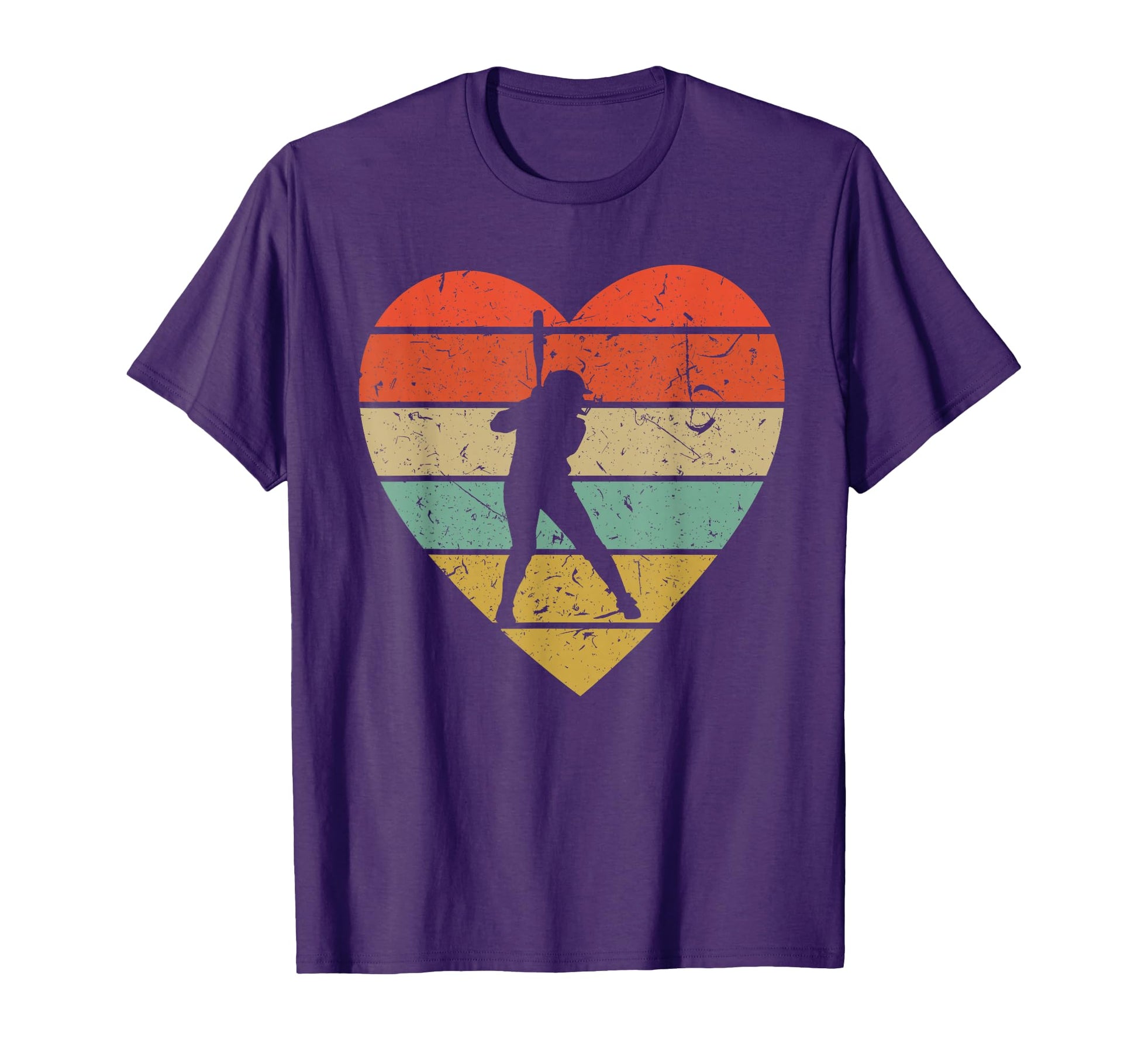 Softball Player Baseball Heart Sport T-Shirt - Casual Everyday Wear Unisex - T-Shirt, Sweatshirt, Hoodie