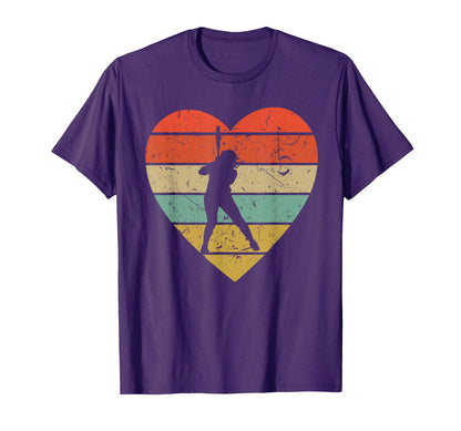 Softball Player Baseball Heart Sport T-Shirt - Casual Everyday Wear Unisex - T-Shirt, Sweatshirt, Hoodie