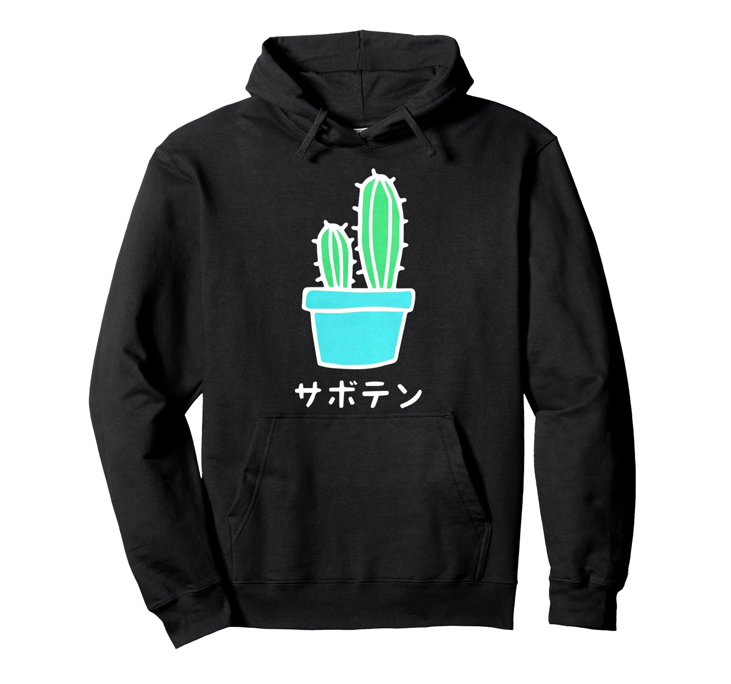 Japanese Art Harajuku Cactus Hoodie - Minimalist Print for Adults - T-Shirt, Sweatshirt, Hoodie