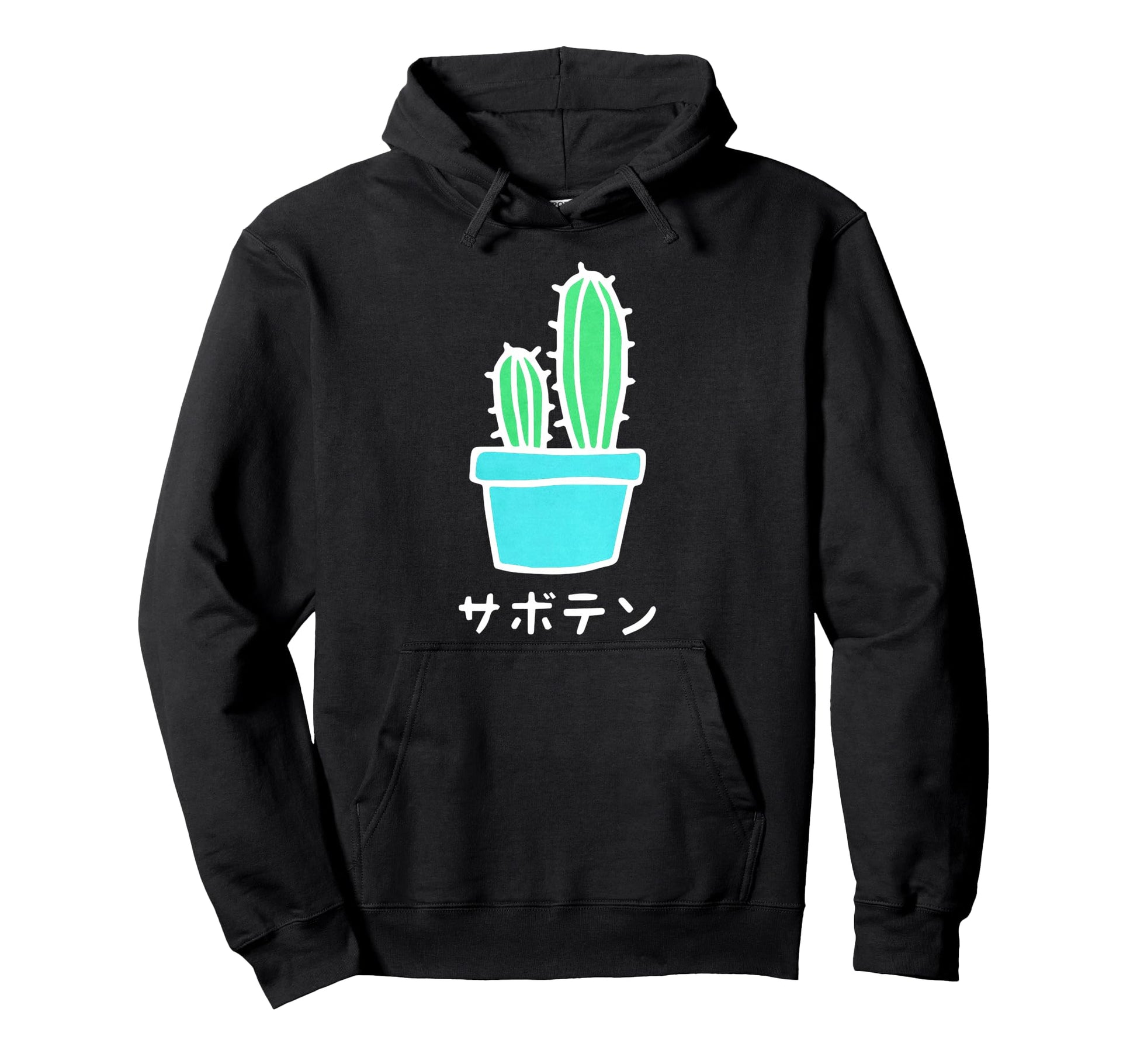 Japanese Art Harajuku Cactus Hoodie - Minimalist Print for Adults - T-Shirt, Sweatshirt, Hoodie