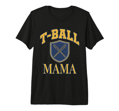 T Ball Mama Baseball Mom Shield Game T-Shirt - Graphic Print for Adults - T-Shirt, Sweatshirt, Hoodie