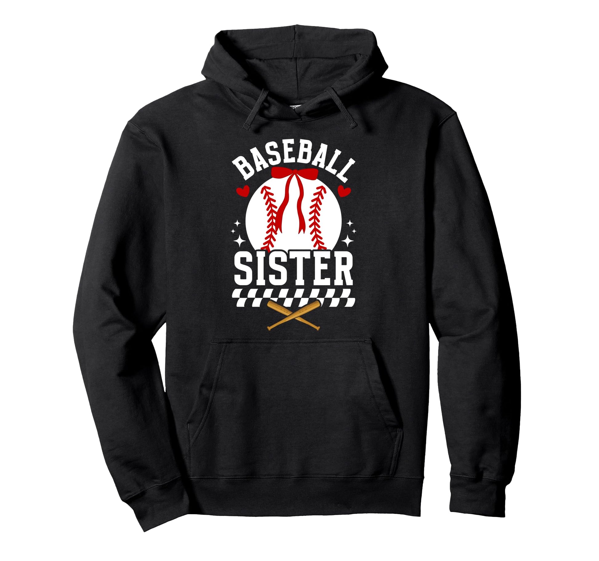 Baseball Sister Baseball Player Baseball Hoodie - Graphic Print for Adults - T-Shirt, Sweatshirt, Hoodie