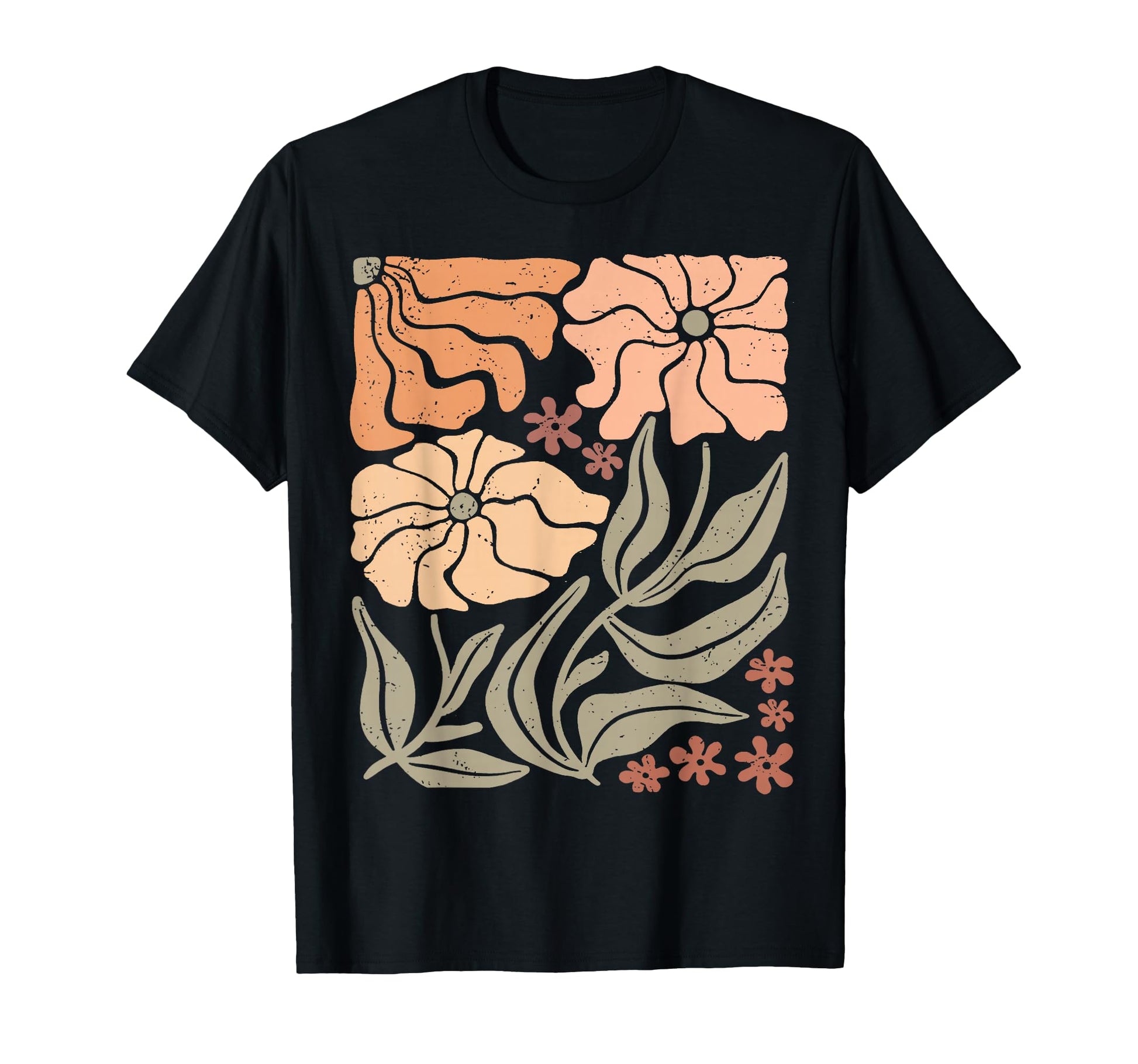 Boho Wildflower Botanical Pastel T-Shirt - Custom Art Print Men Women - T-Shirt, Sweatshirt, Hoodie