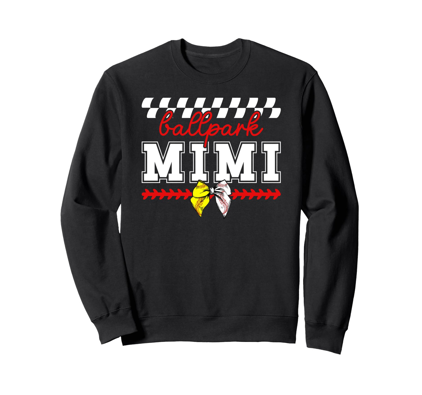 Ballpark Mimi Grandma Baseball Softball Sweatshirt - Unique Graphic Unisex - T-Shirt, Sweatshirt, Hoodie