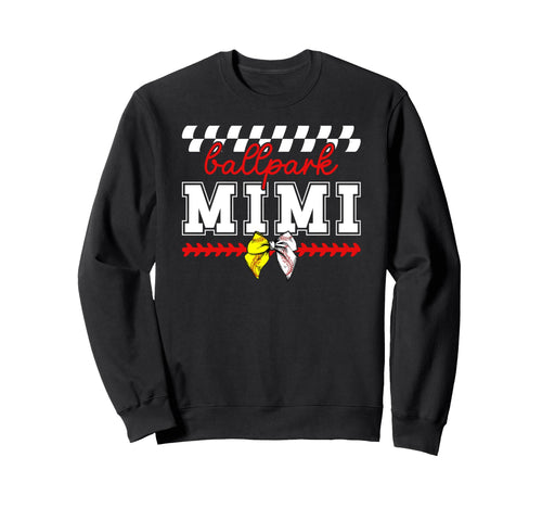 Ballpark Mimi Grandma Baseball Softball Sweatshirt - Unique Graphic Unisex - T-Shirt, Sweatshirt, Hoodie