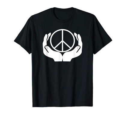 Hands Peace Cradled Love And Peace T-Shirt - Aesthetic Graphic Men Women - T-Shirt, Sweatshirt, Hoodie
