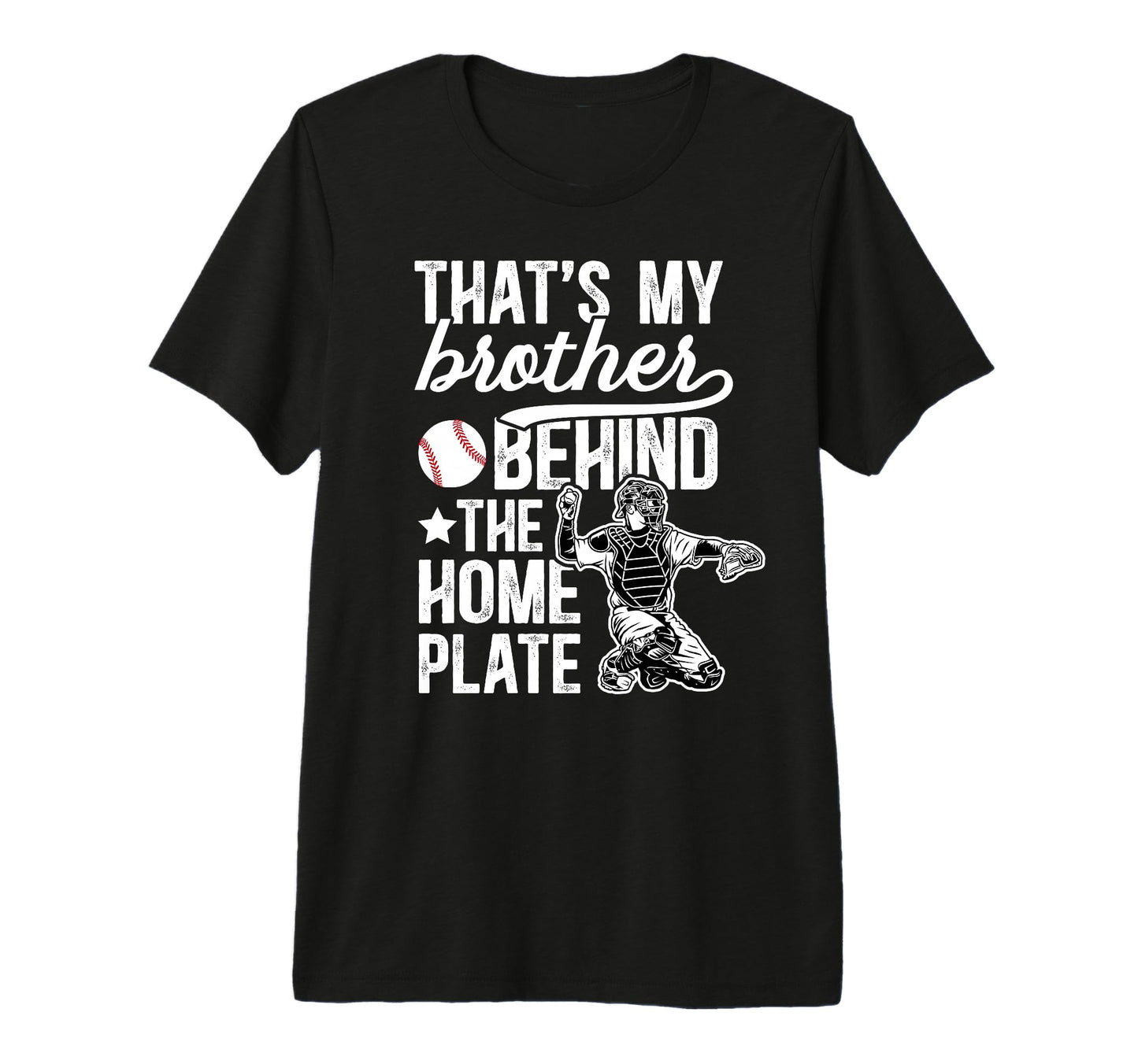 My Brother Baseball Catcher Brother T-Shirt - Trendy Graphic for Adults - T-Shirt, Sweatshirt, Hoodie