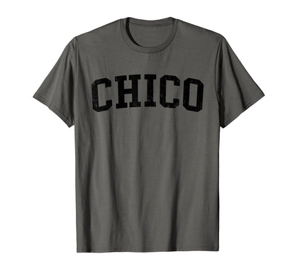 Chico Ca Distressed Black Varsity T-Shirt - Unique Graphic Unisex - T-Shirt, Sweatshirt, Hoodie