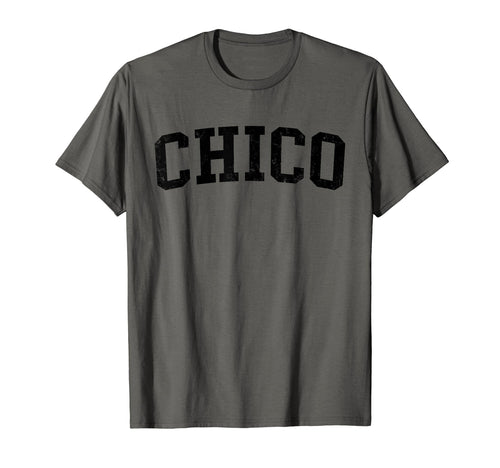 Chico Ca Distressed Black Varsity T-Shirt - Unique Graphic Unisex - T-Shirt, Sweatshirt, Hoodie