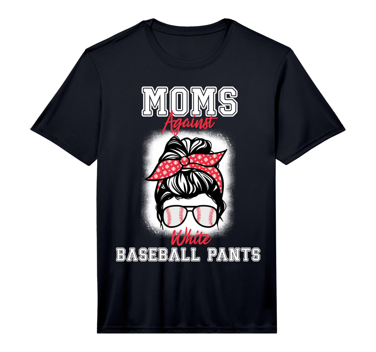 Mens Moms Against White Baseball Pants T-Shirt - Trendy Graphic Unisex - T-Shirt, Sweatshirt, Hoodie