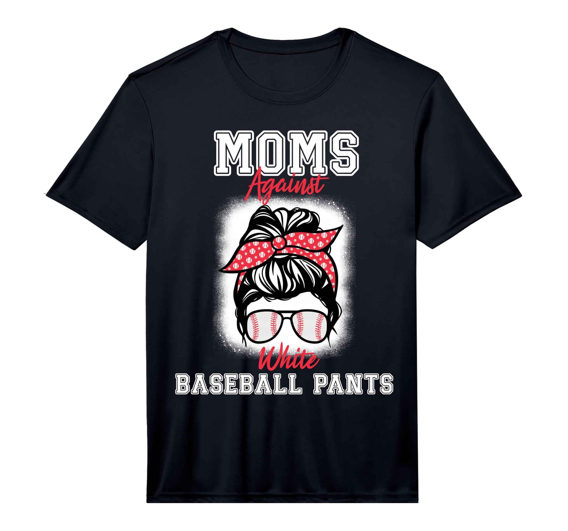 Mens Moms Against White Baseball Pants T-Shirt - Trendy Graphic Unisex - T-Shirt, Sweatshirt, Hoodie