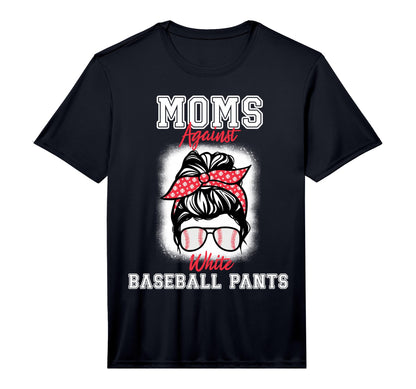 Mens Moms Against White Baseball Pants T-Shirt - Trendy Graphic Unisex - T-Shirt, Sweatshirt, Hoodie