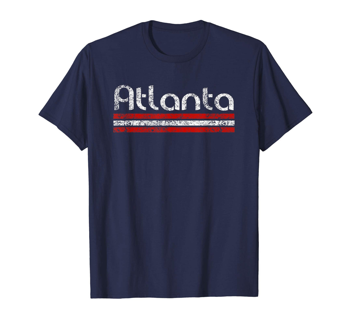 Atlanta Georgia Weathered Stripe T-Shirt - Novelty Apparel for Adults - T-Shirt, Sweatshirt, Hoodie