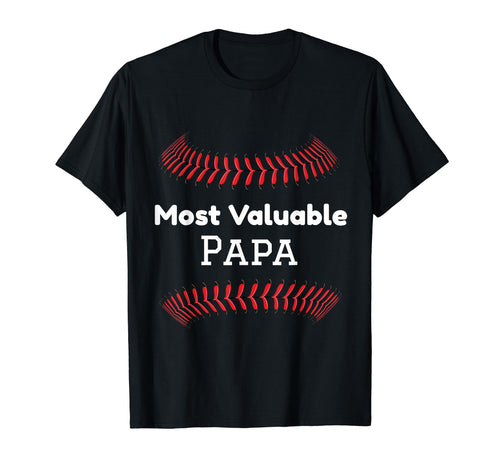 Most Valuable Papa Baseball Fathers Day T-Shirt - Trendy Graphic for Adults - T-Shirt, Sweatshirt, Hoodie